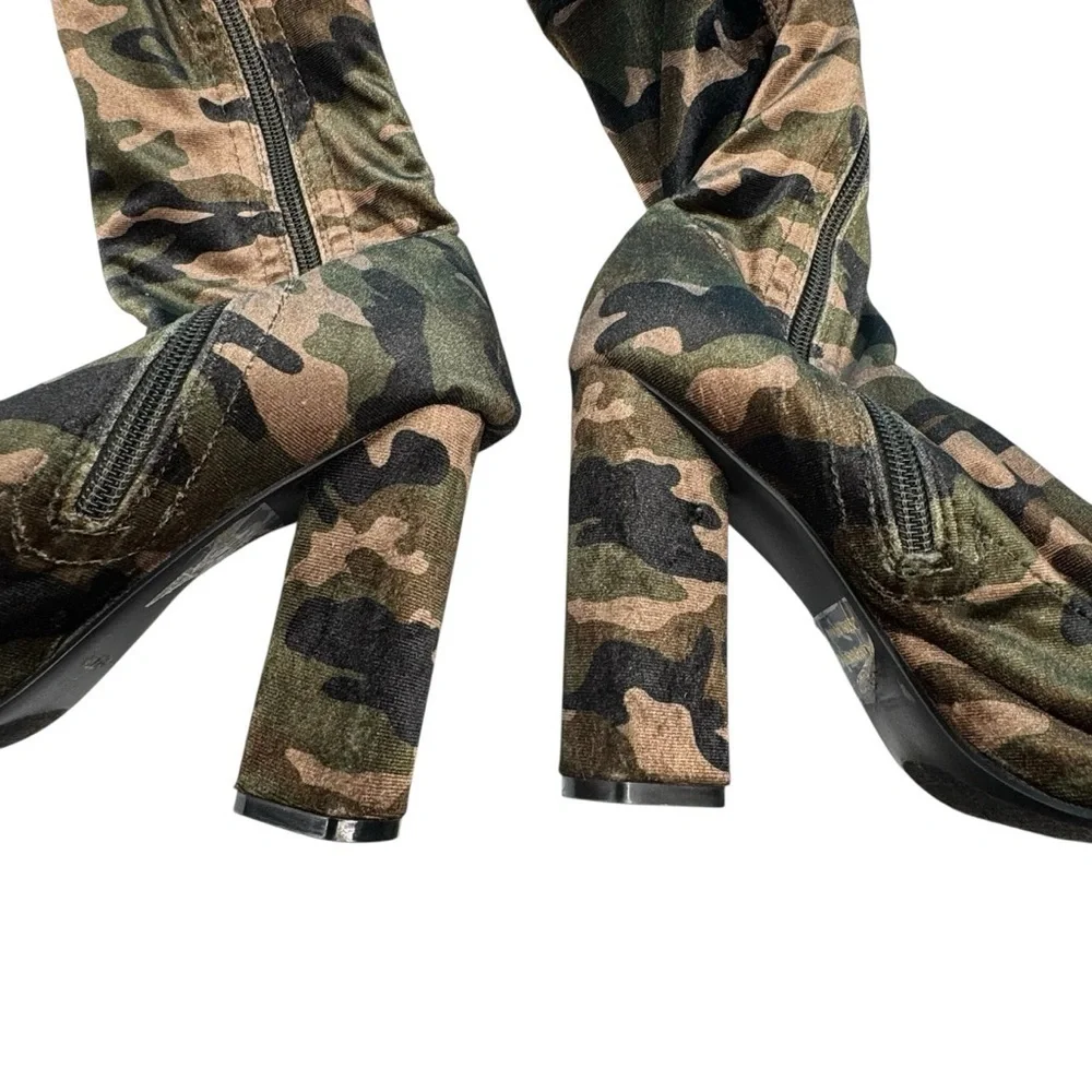 Camouflage Over-the-Knee Boots